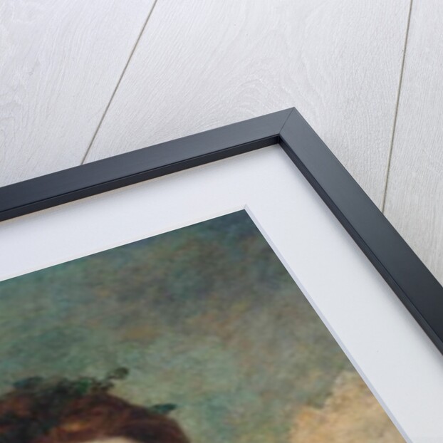 Portrait of Emma, Lady Hamilton, as a Bacchante, half-length, in a yellow dress and white shawl, in a landscape by Joshua Reynolds