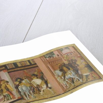 The Story of Trajan and the Widow, panel from a cassone, c.1450 by Giovanni di Ser Giovanni Scheggia