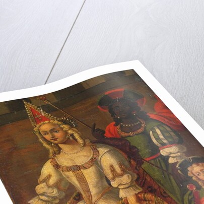 Four-fold double-sided screen, c.1700 by Anglo-Flemish School