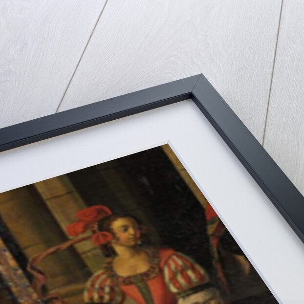 Four-fold double-sided screen, c.1700 by Anglo-Flemish School