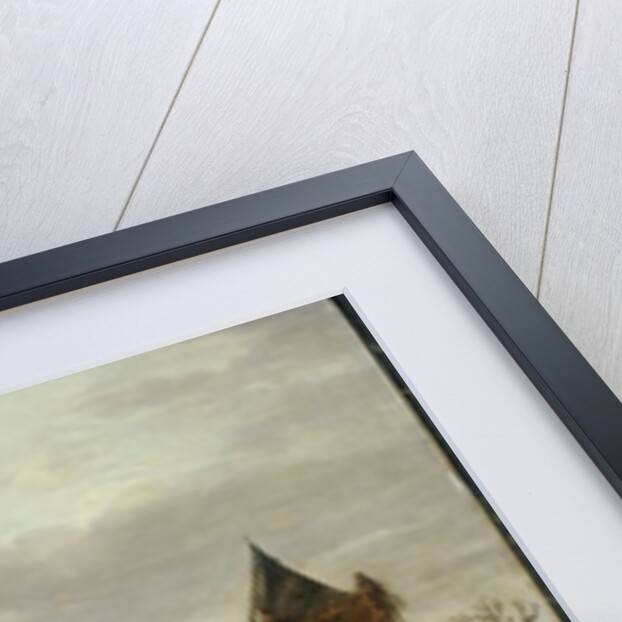 A View of Kasteel Batestein Vianen, in Winter with a Gentleman, his Wife and Retinue Watching Winter Sports on the Ice by Jan Josephsz van Goyen