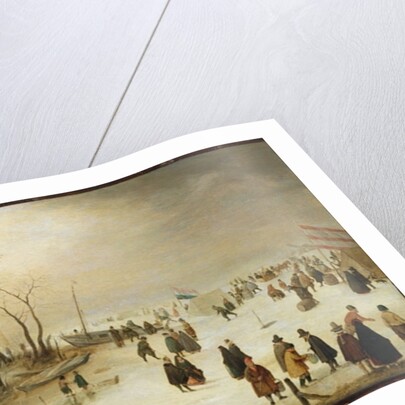 A Winter River Landscape with Figures on the Ice by Hendrik Avercamp