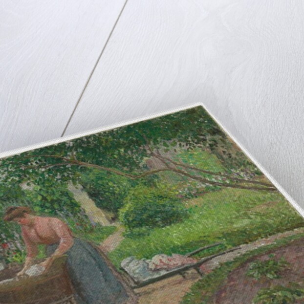 Washerwoman in the garden of Eragny, 1899 by Camille Pissarro