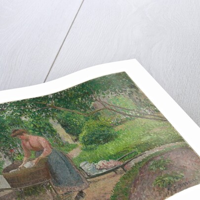 Washerwoman in the garden of Eragny, 1899 by Camille Pissarro
