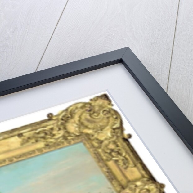 A volcanic island with a harbour and shipping by & Guerra G. Canaletto