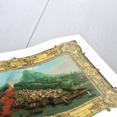 A volcanic island with a harbour and shipping by & Guerra G. Canaletto