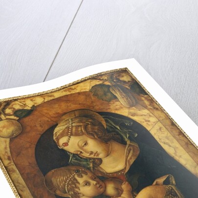 The Madonna and Child at a marble parapet by Carlo Crivelli