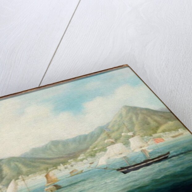 A View of Victoria, Hong Kong with British Ships and other Vessels, c.1850 by School Chinese