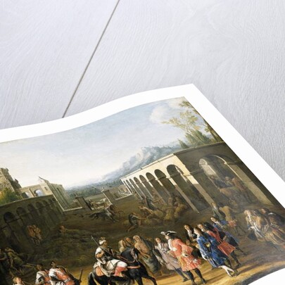 The reception of Francois Pidou de Saint Olon, Ambassador of King Louis XIV of France, by Sultan Moulay Ismael of Morocco on 19 June 1693 by Pierre-Denis Martin