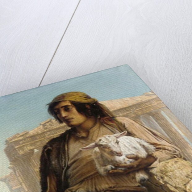 A Shepherd Boy standing before the Parthenon by Elisabeth Maria Anna Jerichau-Baumann