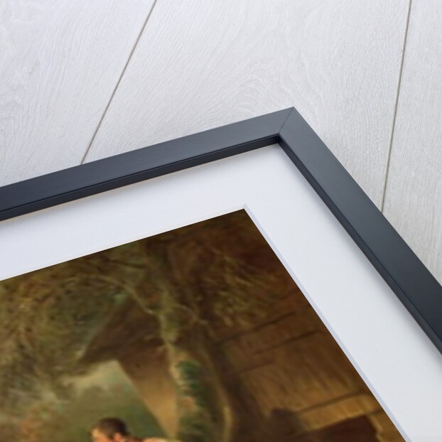 Sir John Palmer on his favourite mare with shepherd Joseph Green and prize Leicester Longwool sheep by John E. Ferneley