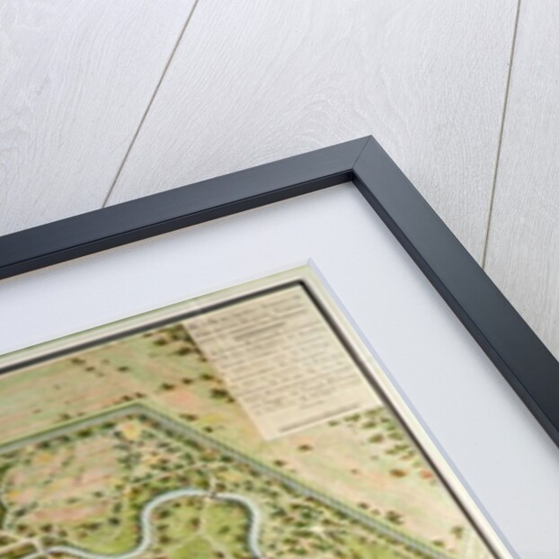 Plan des jardins français et champêtre du Petit-Trianon avec les masses du bâtiment by Richard Mique