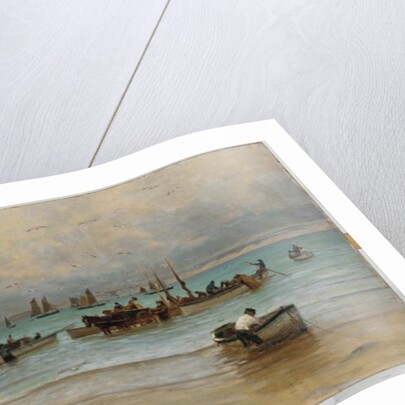 Loading Fish at Low Tide, St. Ives by William Banks Fortescue