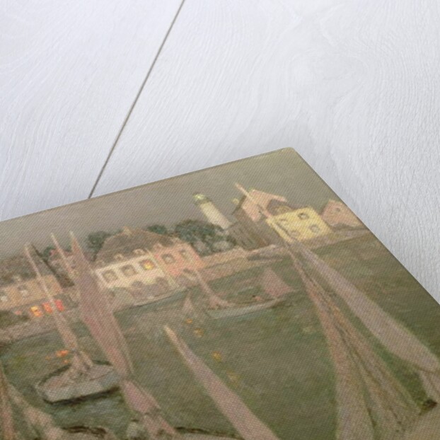 Brittany Port by Moonlight by Henri Eugene Augustin Le Sidaner