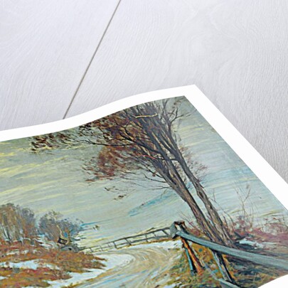 Road through a snowy landscape by Hal Robinson