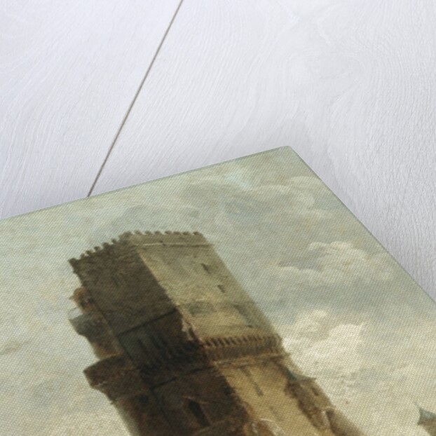 A Capriccio of the Tower of Benevento by Hubert Robert