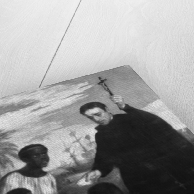 A Jesuit Missionary, perhaps Manuel de Nobrega or Peter Claver, Baptizing Blacks by Spanish School