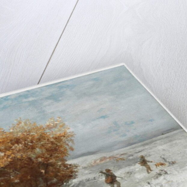 Hunters in the snow, 1866 by Gustave Courbet