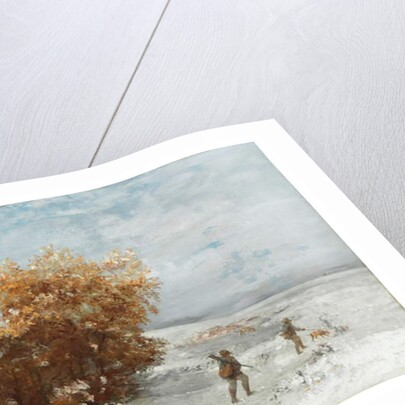 Hunters in the snow, 1866 by Gustave Courbet