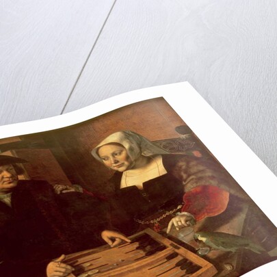 Portrait of a Husband and Wife Playing Tric-Trac by Jan Sanders van Hemessen