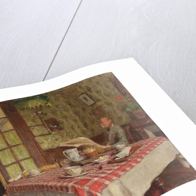 La lecture dans la salle à manger, Vaucresson, 1924 by Edouard Vuillard