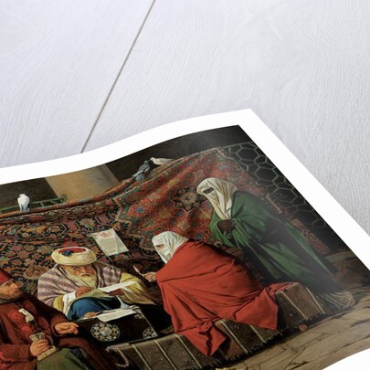 A Turkish Notary Drawing up a Marriage Contract in front of the Kilic Ali Pasha Mosque, Tophane, Cinstantinople, 1837 by Martinus Rorbye