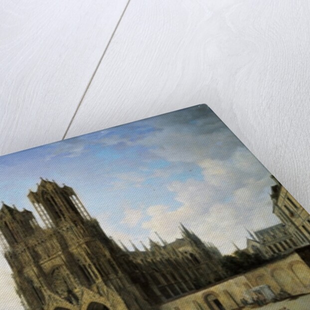 The Southwest Wing of the Cathedral in Reims, 1826 by Domenico II Quaglio