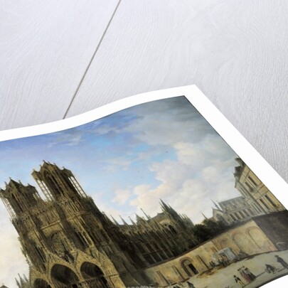 The Southwest Wing of the Cathedral in Reims, 1826 by Domenico II Quaglio