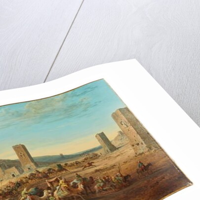 Two Caravans at the Entrance to the Valley Leading to Palmyra by Jean-Baptiste Hilair