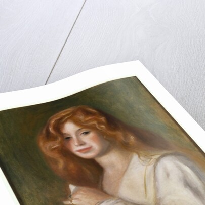 Girl Combing her Hair by Pierre Auguste Renoir