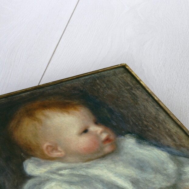 Portrait of Coco Against a Blue Background by Pierre Auguste Renoir