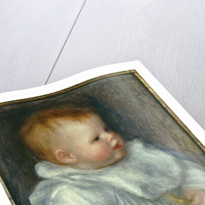 Portrait of Coco Against a Blue Background by Pierre Auguste Renoir