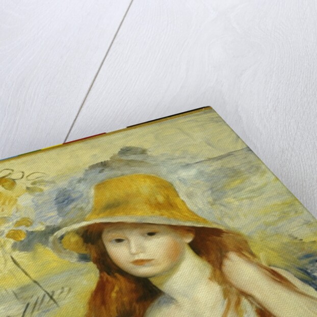 Young Girl with a Straw Hat, 1884 by Pierre Auguste Renoir