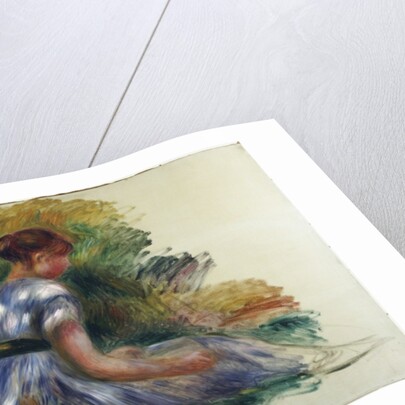 Alice Gamby in the Garden, Young Girl Sitting in the Grass, 1891 by Pierre Auguste Renoir