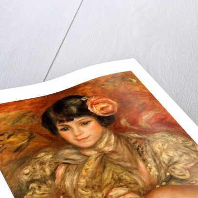 Girl with a Rose by Pierre Auguste Renoir