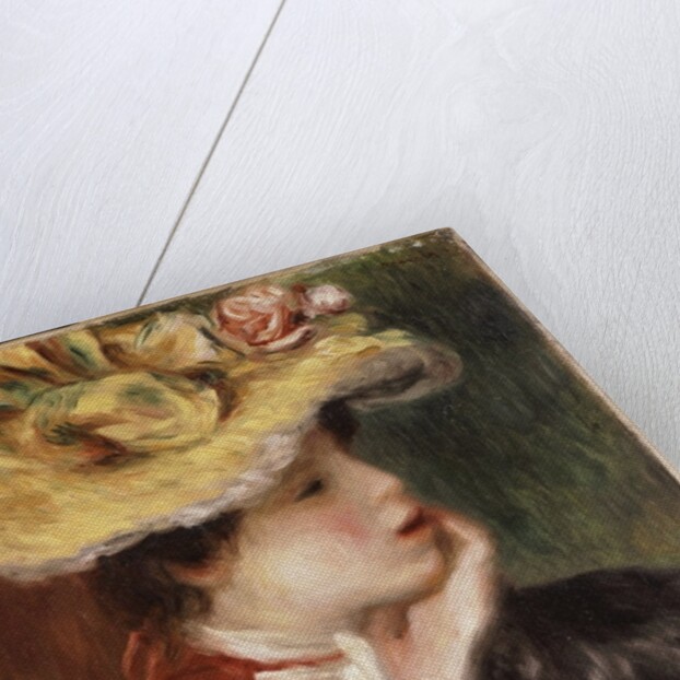 Head of a Girl with a Yellow Hat by Pierre Auguste Renoir