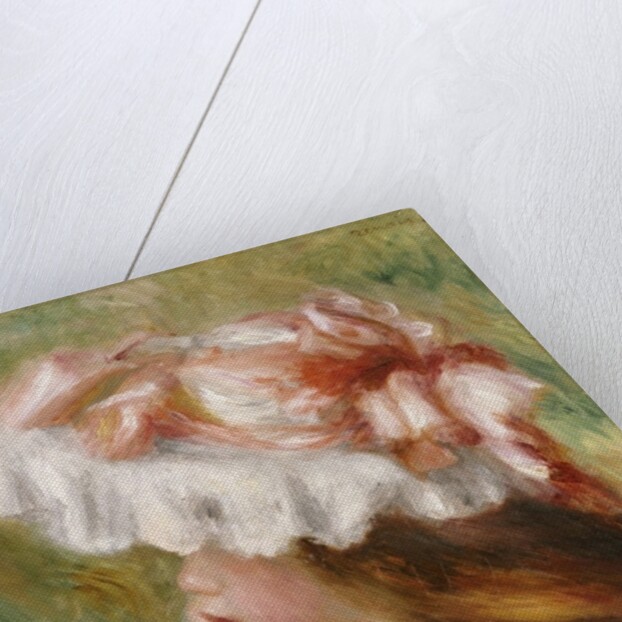 Head of a Young Girl in a Red Hat by Pierre Auguste Renoir