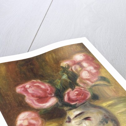 Vase of Roses and an Orange, 1910 by Pierre Auguste Renoir