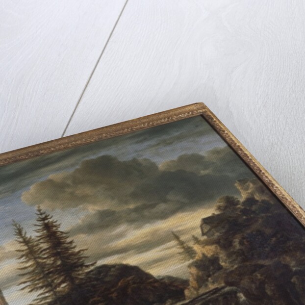 A Norwegian Landscape with a Cascade Waterfall by Jacob Isaaksz. or Isaacksz. van Ruisdael