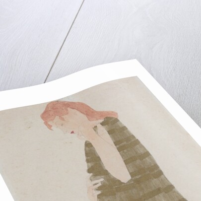 Standing Woman in a Golden Dress by Egon Schiele