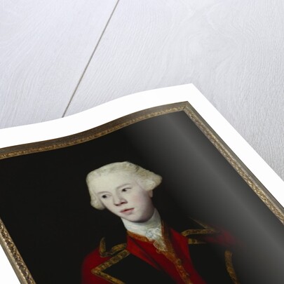 Portrait of George Augustus, 3rd Viscount Howe, half length, wearing the uniform of the 1st Guard by Joshua Reynolds