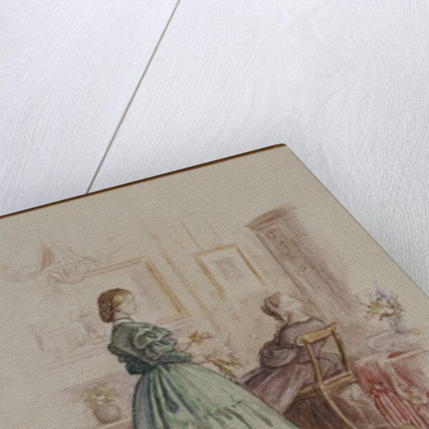 Mrs. Gresham and Miss Dunstable: An illustration to 'Framley Parsonage', 1861 by John Everett Millais