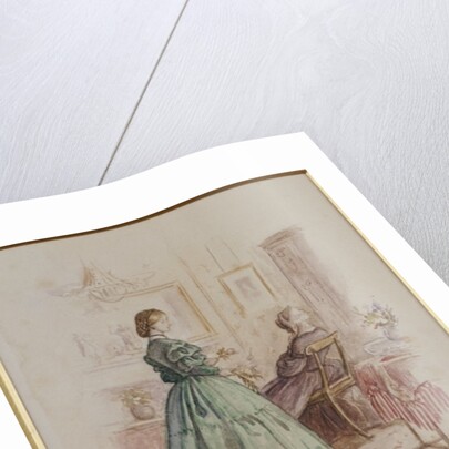 Mrs. Gresham and Miss Dunstable: An illustration to 'Framley Parsonage', 1861 by John Everett Millais