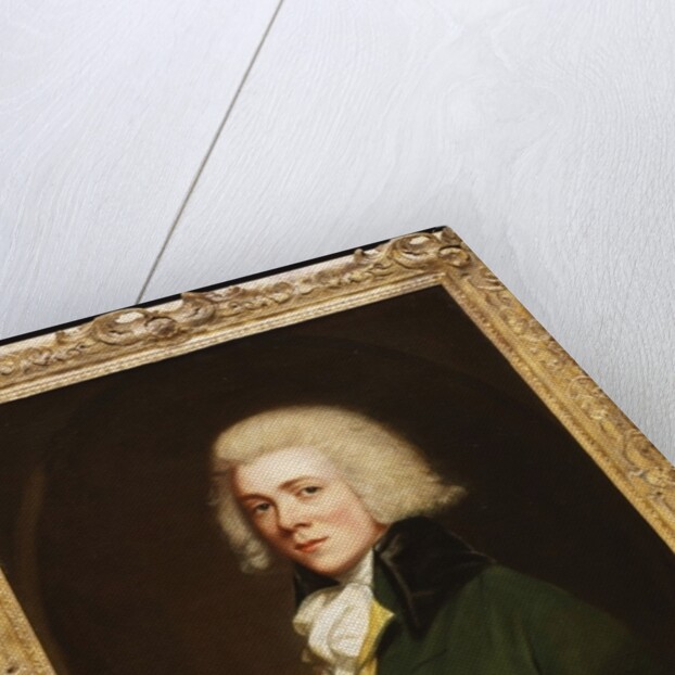 Portrait of Reginald Pearch, half length, in a green jacket and white stock, 1788 by Thomas Beach
