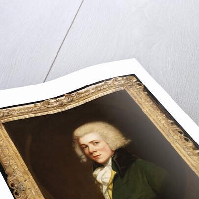 Portrait of Reginald Pearch, half length, in a green jacket and white stock, 1788 by Thomas Beach