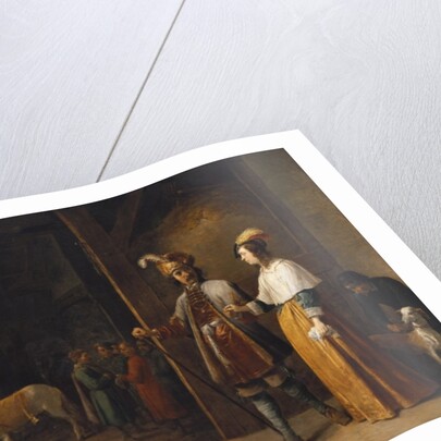 A Lady and a Gentleman Entering a Stable by David the Younger Teniers