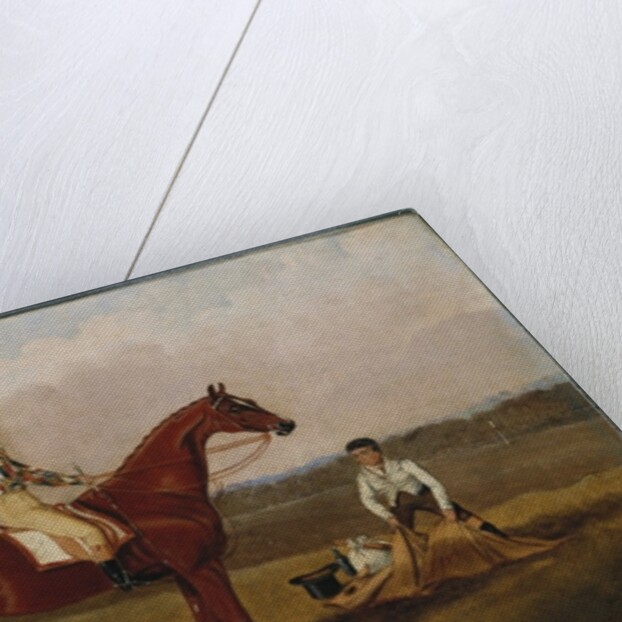 Barefoot, the Racehorse, with a Jockey Up and a Groom, 1835 by John Frederick Herring Snr