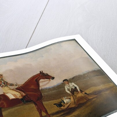 Barefoot, the Racehorse, with a Jockey Up and a Groom, 1835 by John Frederick Herring Snr