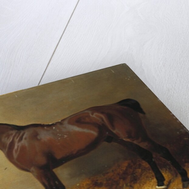 A Bay Hunter and a Spotted Dog in a Stable Interior, 1846 by John Frederick Herring Snr