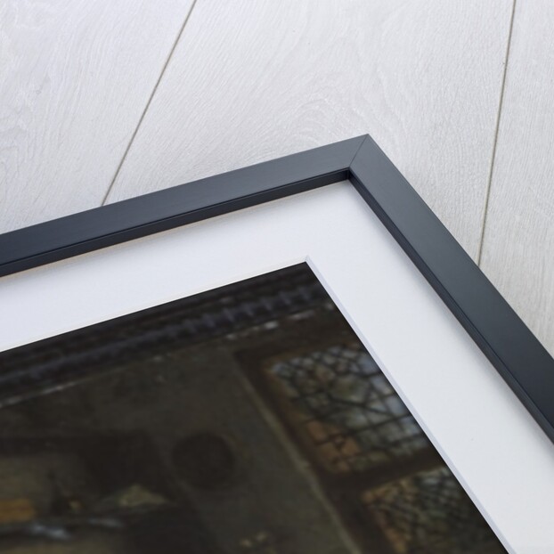 A Peasant in a Red Beret Smoking a Pipe, in an Interior by Adriaen Jansz. van Ostade